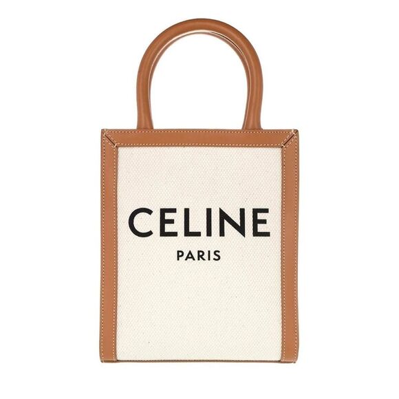 NWT CELINE Mini Vertical Cabas Celine in Textile with Celine Print and Calfskin - Picture 1 of 12